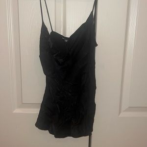 Zara black silk tank top